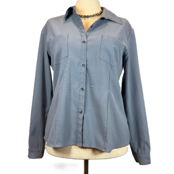 Geoffrey Beene Sport Women's Size 10 Button Down Stretch Shacket Super Soft - Picture 1 of 4